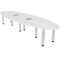 Skutchi Designs 45 in W, 120 in L, 29 in H, Engineered Wood Top, White H-OVL-46119PT-WC-EL - alternate 1
